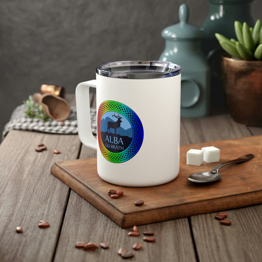 Alba Gu Brath Rainbow Knot Insulated Coffee Mug, 10oz