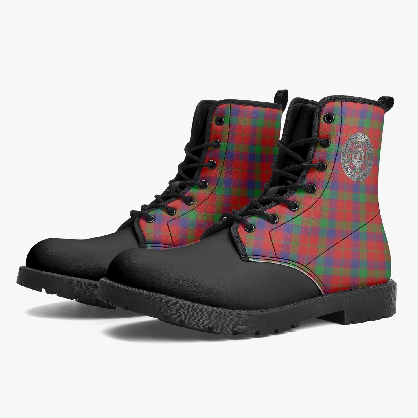 Clan Donnachaidh (Robertson) Crest & Tartan Leather Boots