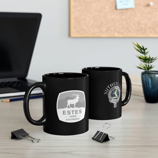 Demo - Estes Park / Clan Sutherland Crest 11oz Black Mug