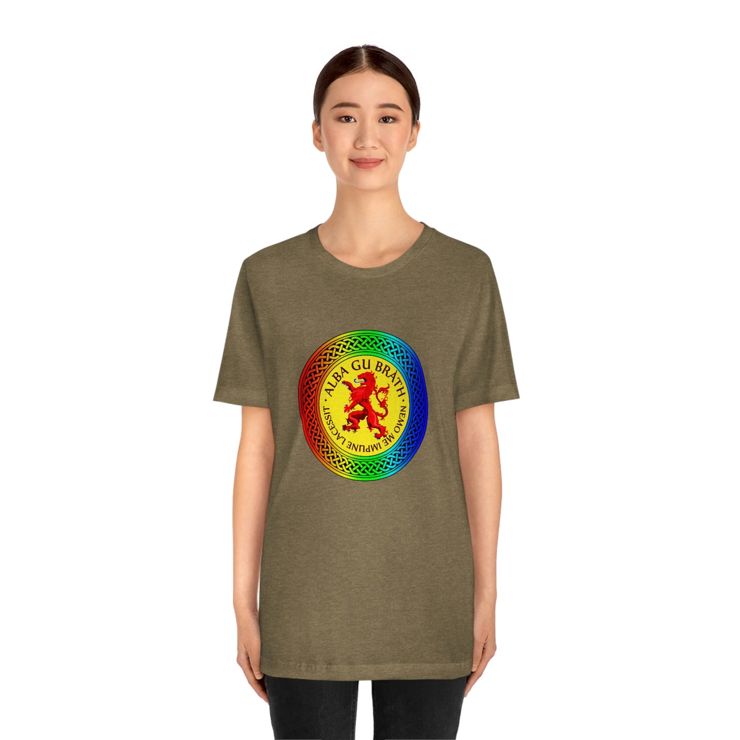 Alba Gu Brath Lion Rampant Rainbow Knot T-Shirt