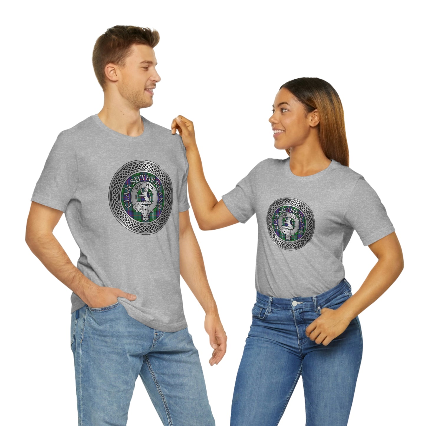 Clan Sutherland Crest & Tartan Knot T-Shirt