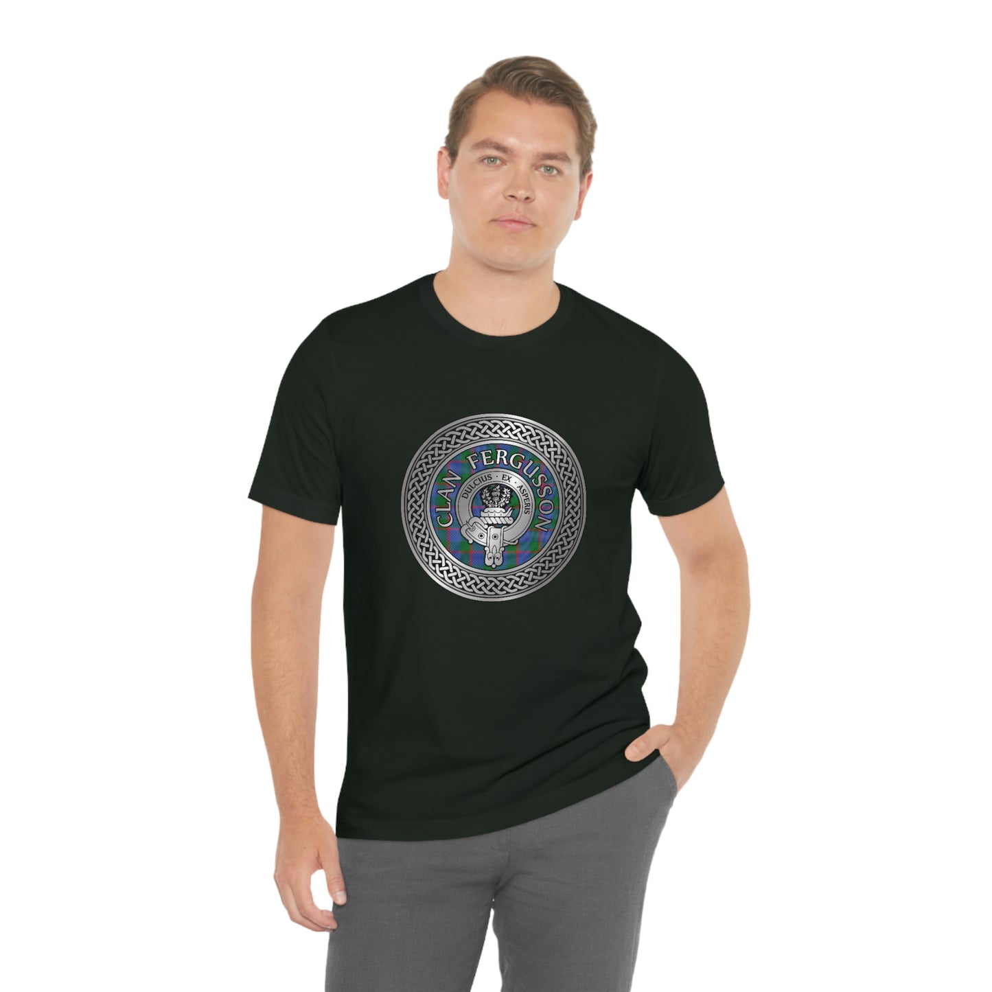 Clan Fergusson Crest & Tartan Knot T-Shirt