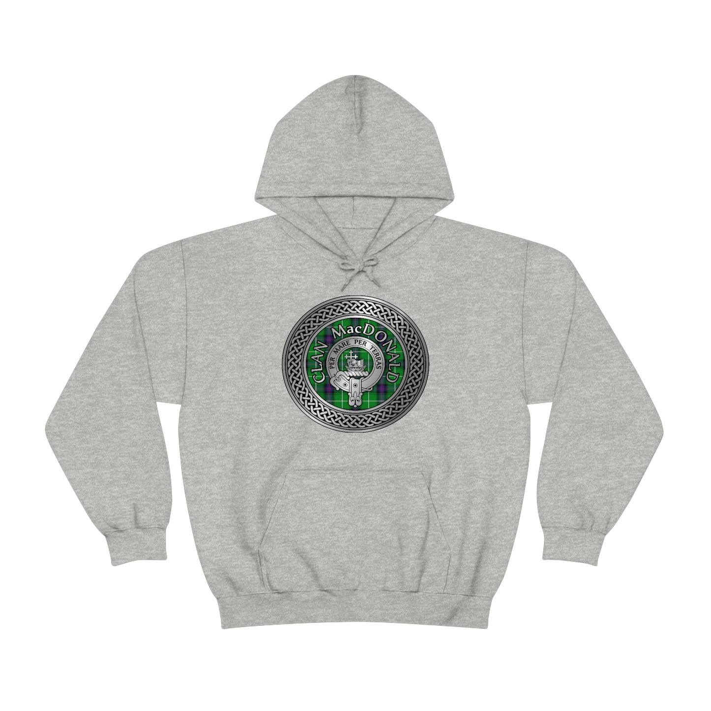 Clan MacDonald Crest & Tartan Unisex Heavy Blend™ Hooded Sweatshirt