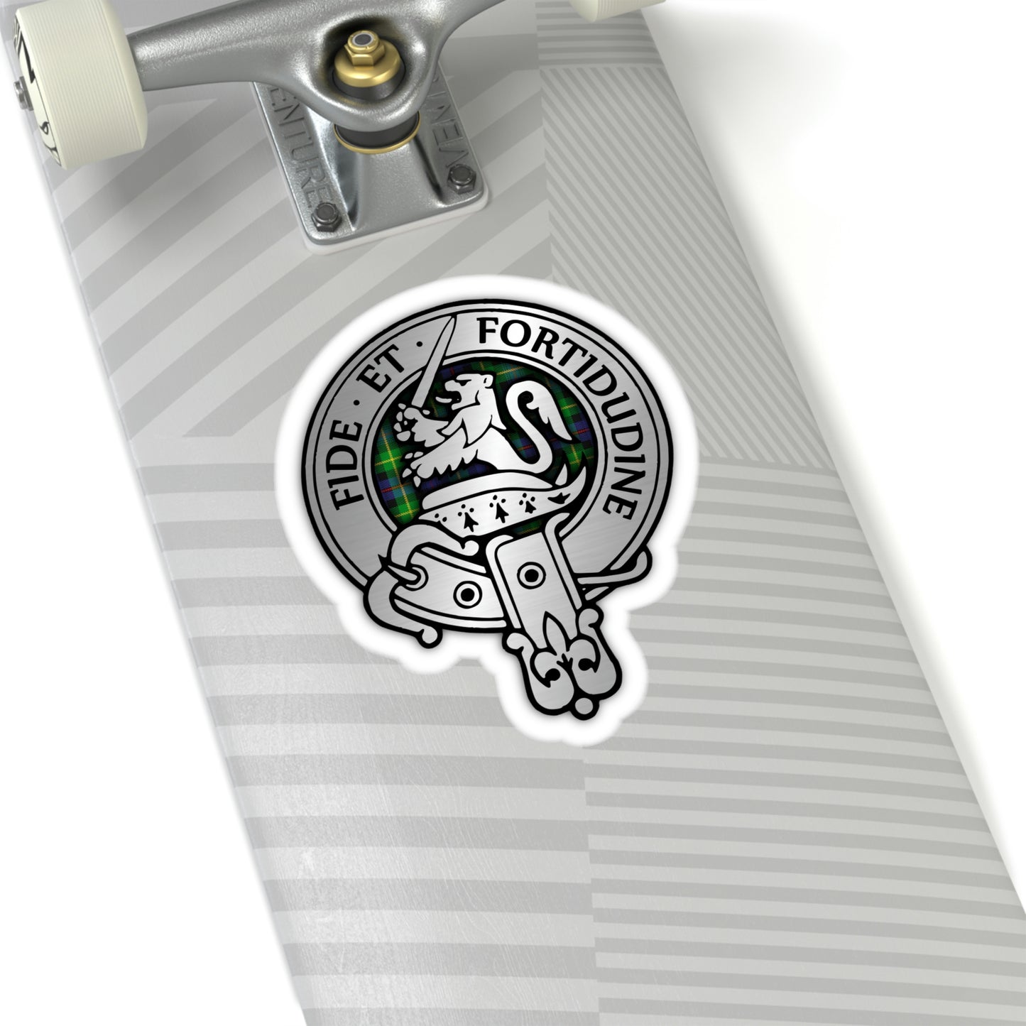 Clan Farquharson Crest & Tartan Kiss-Cut Stickers