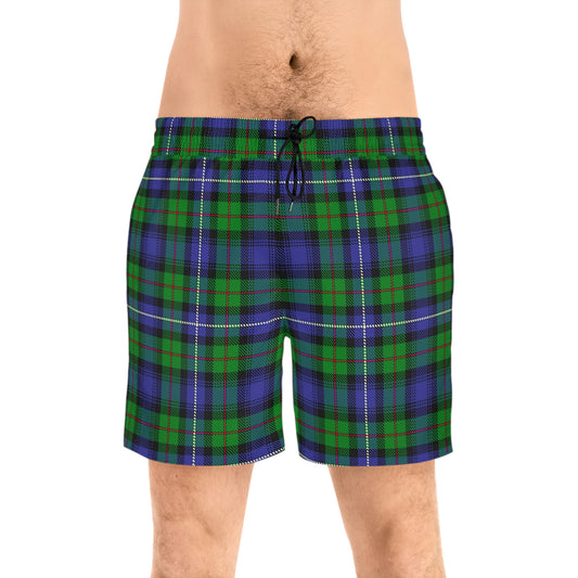 Clan Donnachaidh Hunting Tartan Men's Mid-Length Swim Shorts (AOP)