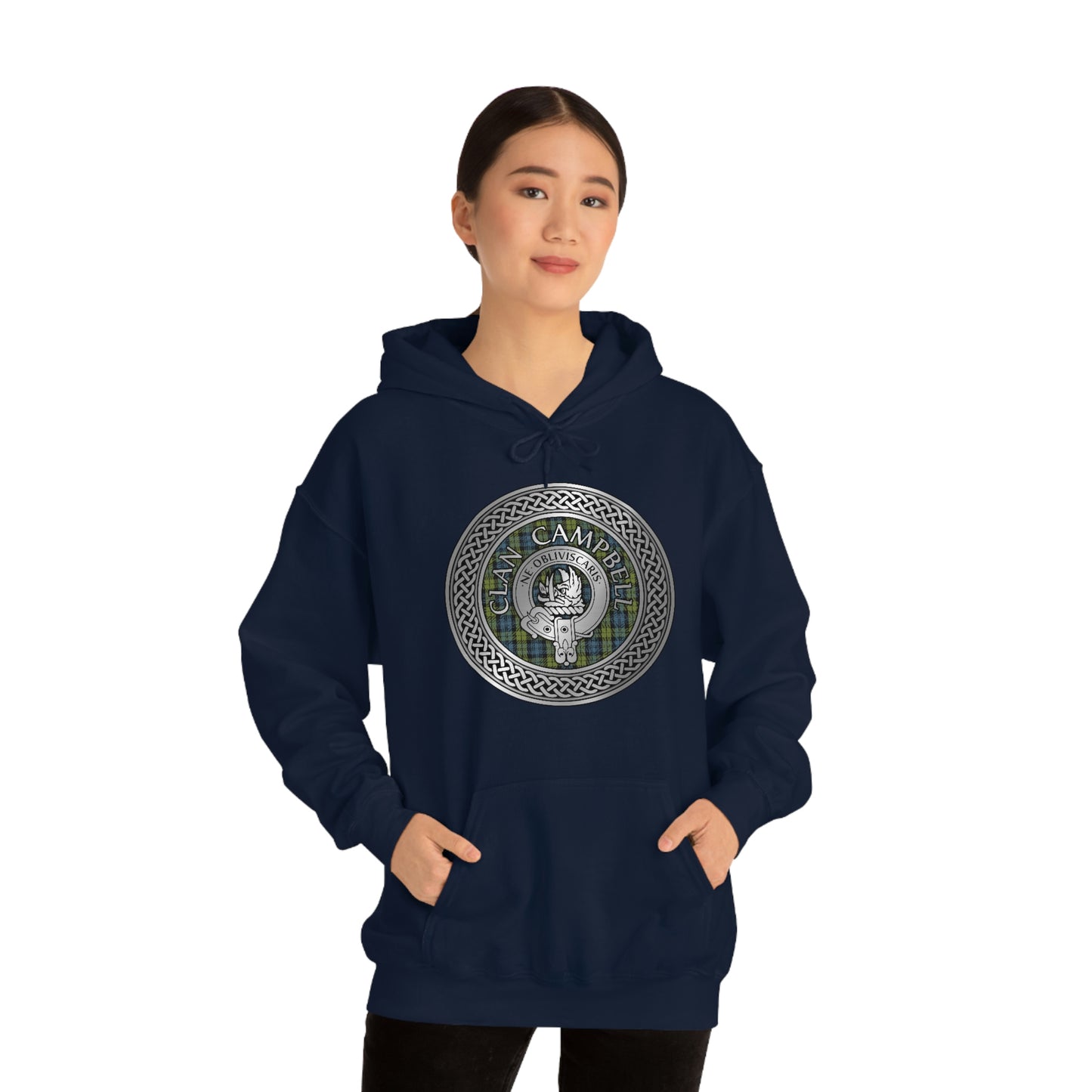 Clan Campbell Crest & Tartan Unisex Heavy Blend™ Hooded Sweatshirt