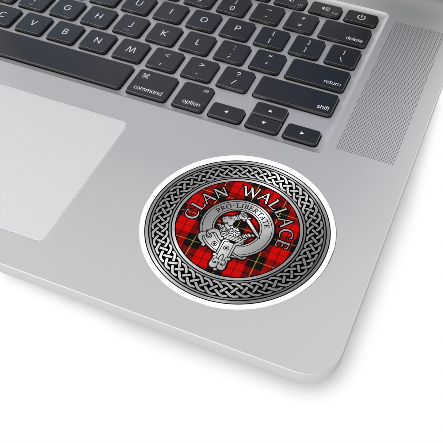 Clan Wallace Crest & Tartan Kiss-Cut Stickers