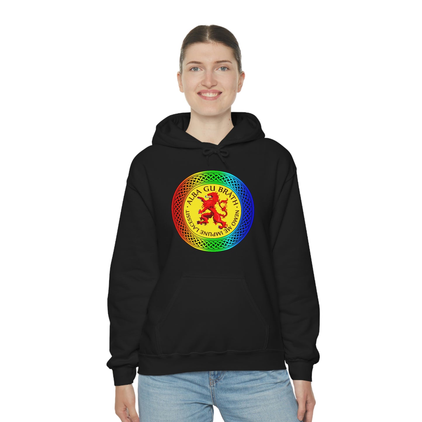 Alba Gu Brath Lion Rampant Rainbow Knot Unisex Heavy Blend™ Hooded Sweatshirt