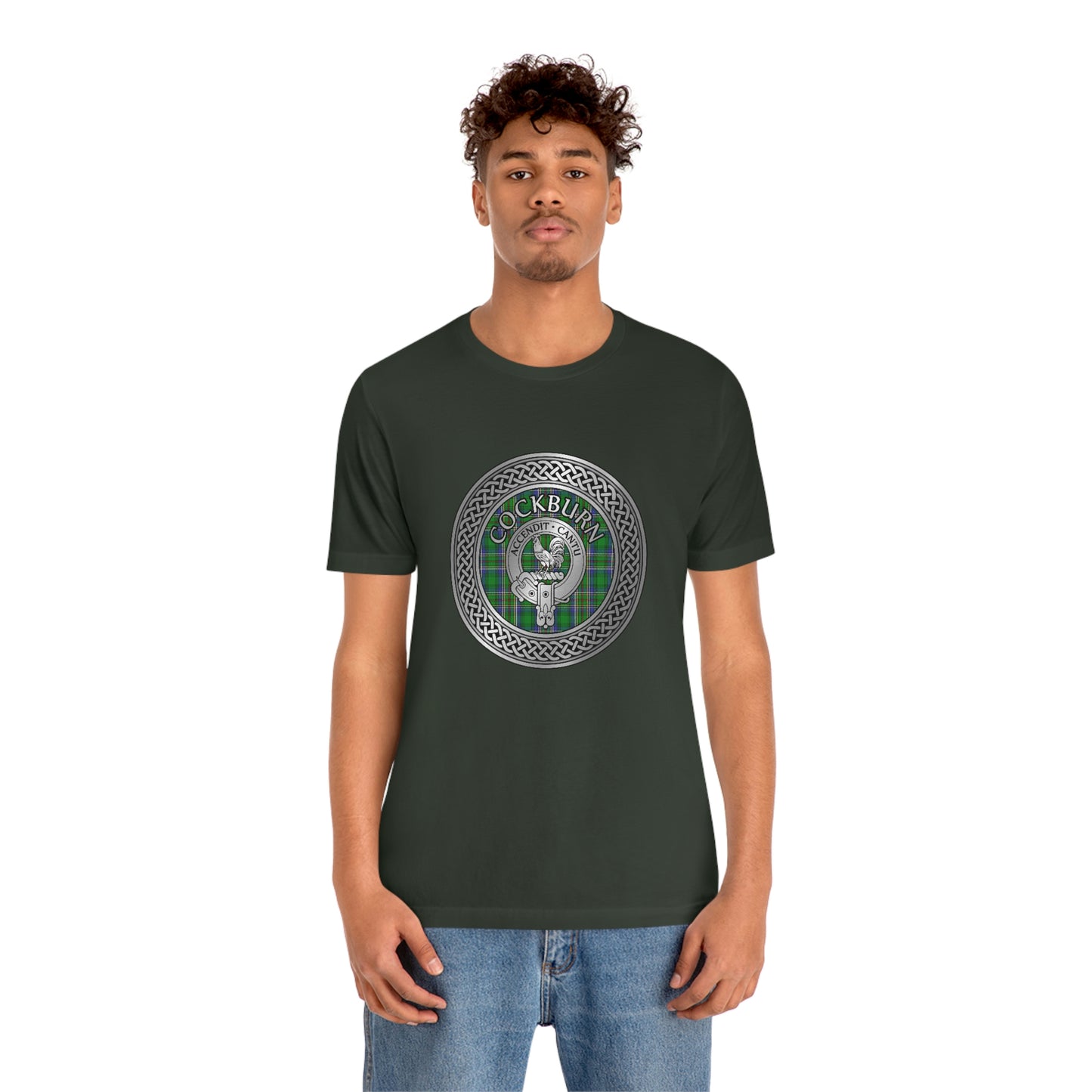 Clan Cockburn Crest & Tartan Knot T-Shirt