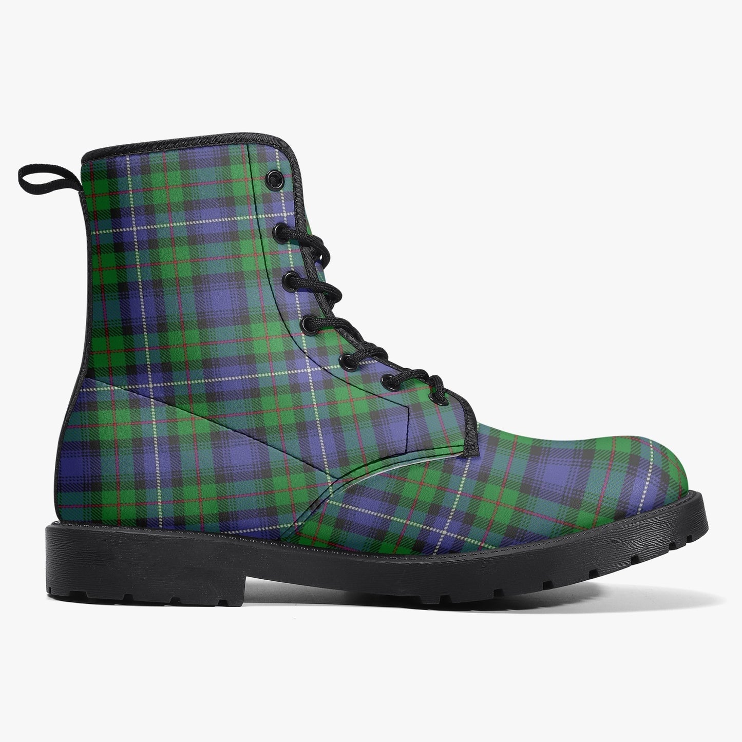 Clan Donnachaidh (Robertson) Crest & Hunting Tartan Leather Boots