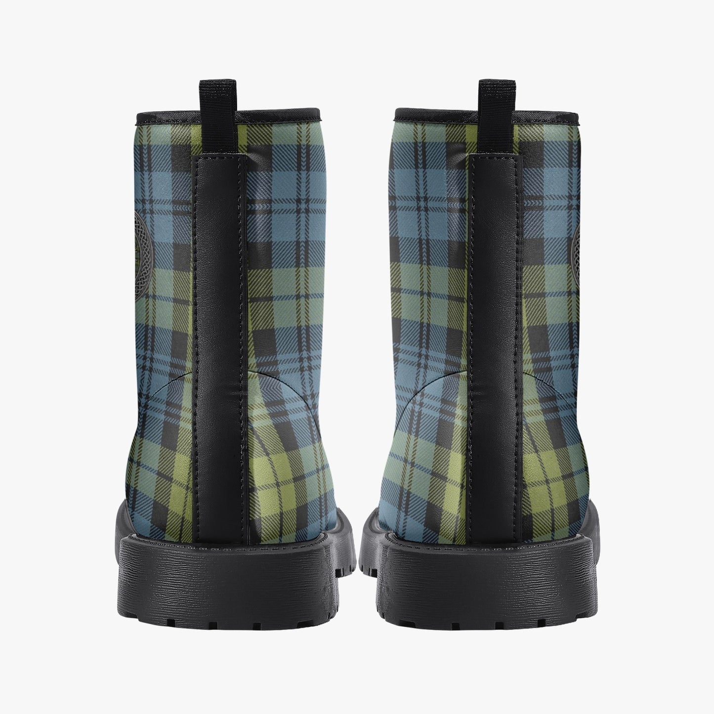 Clan Campbell Crest & Tartan Leather Boots