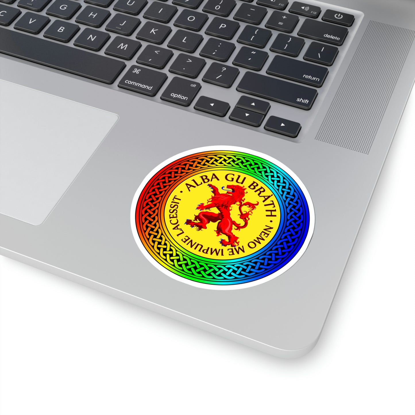 Alba Gu Brath Lion Rampant Rainbow Knot Kiss-Cut Stickers