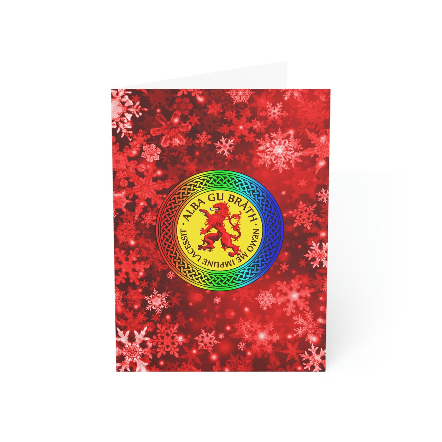 Alba Gu Brath Lion Rampant Rainbow Knot Greeting Cards (1, 10, 30, and 50pcs)