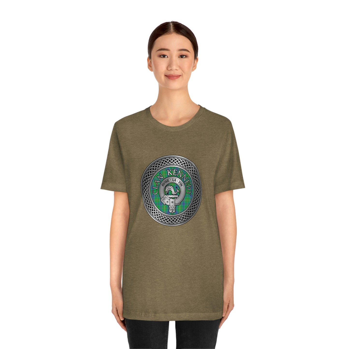 Clan Kennedy Crest & Tartan Knot T-Shirt