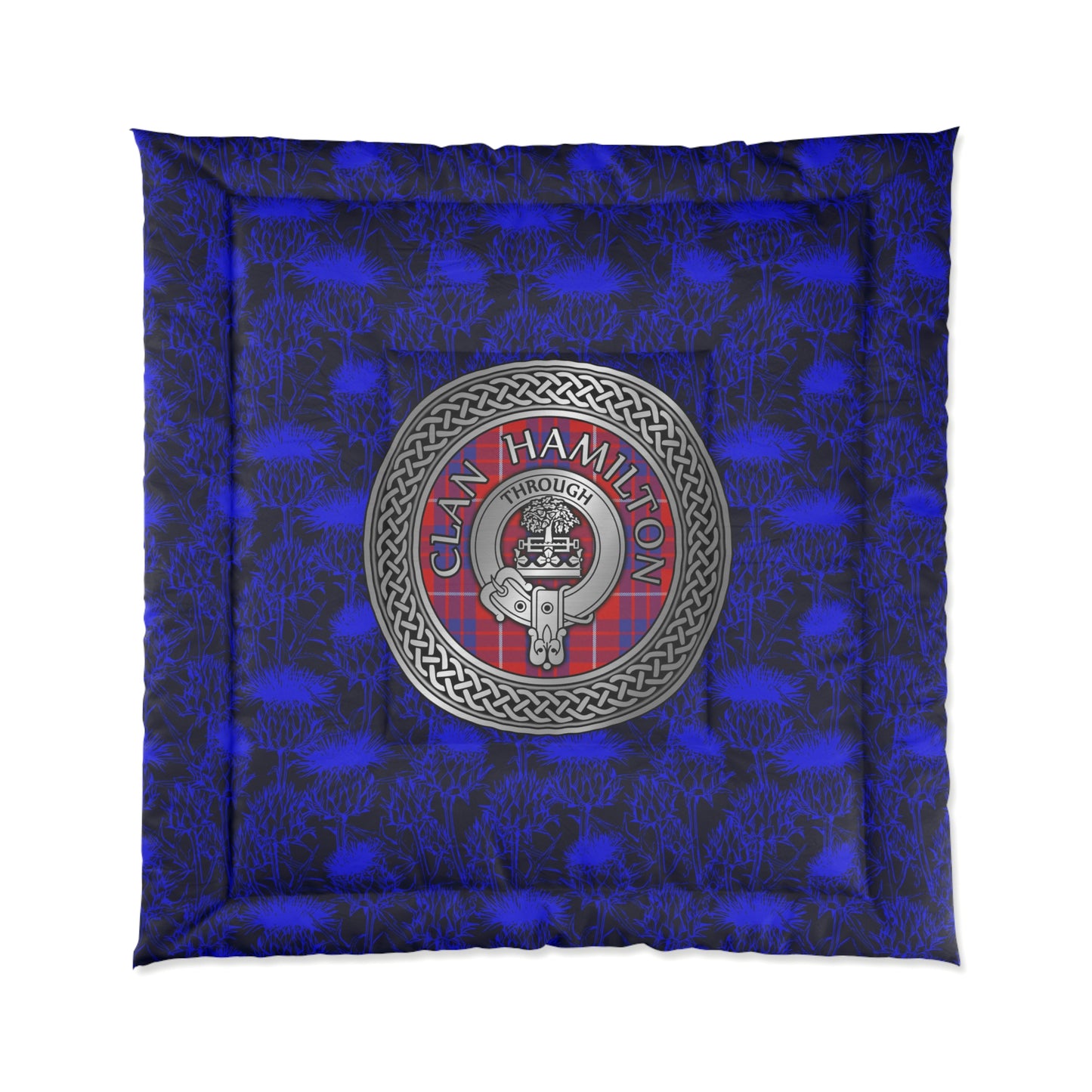 Clan Hamilton Crest & Tartan Comforter