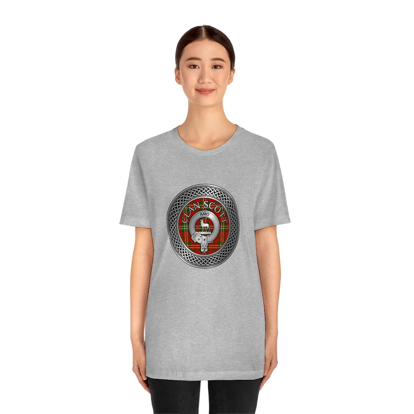 Clan Scott Crest & Tartan Knot T-Shirt