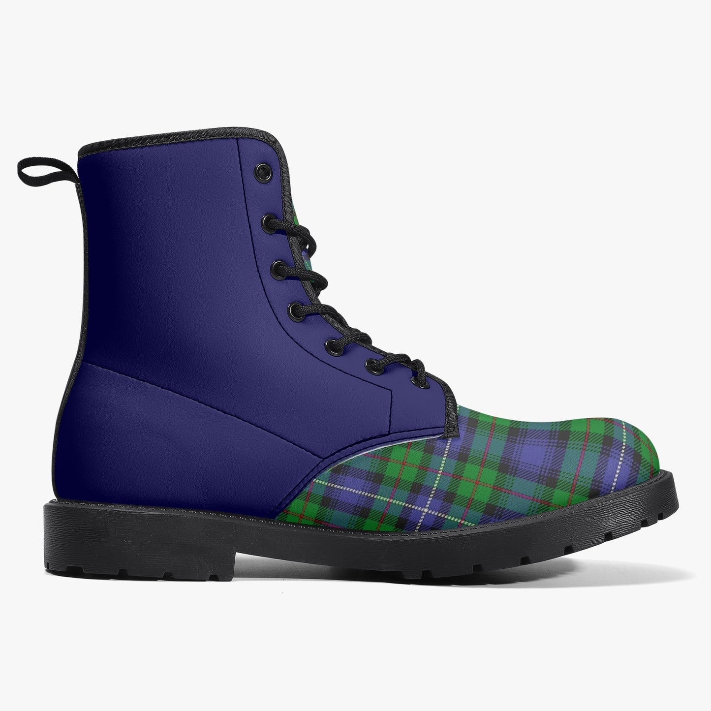 Clan Donnachaidh (Robertson) Crest & Hunting Tartan Leather Boots