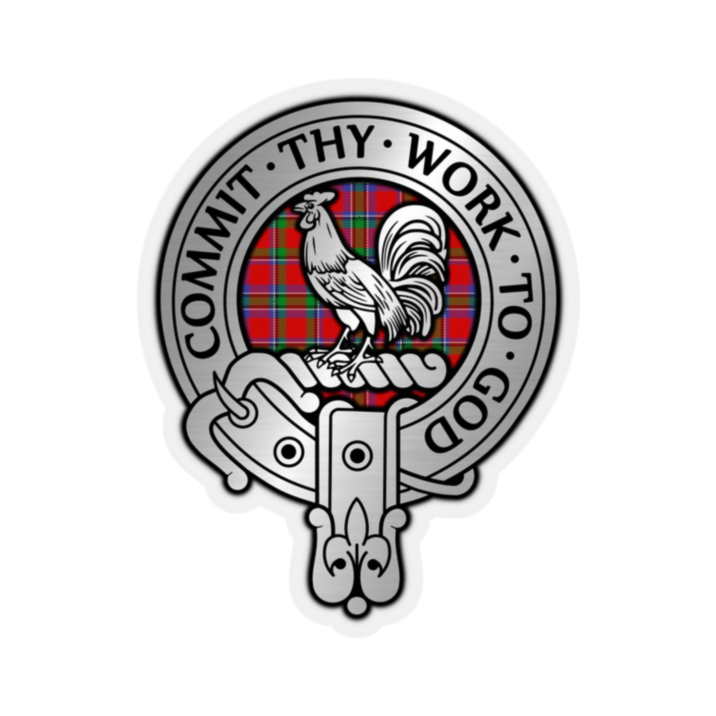 Clan Sinclair Crest & Tartan Kiss-Cut Stickers