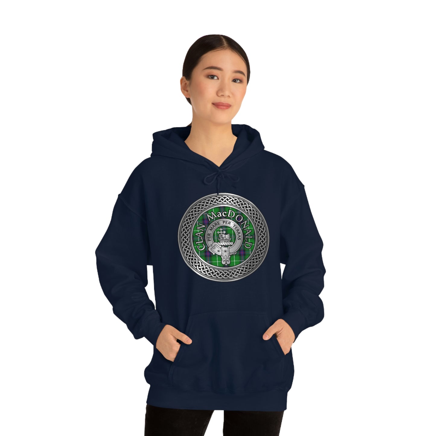 Clan MacDonald Crest & Tartan Unisex Heavy Blend™ Hooded Sweatshirt