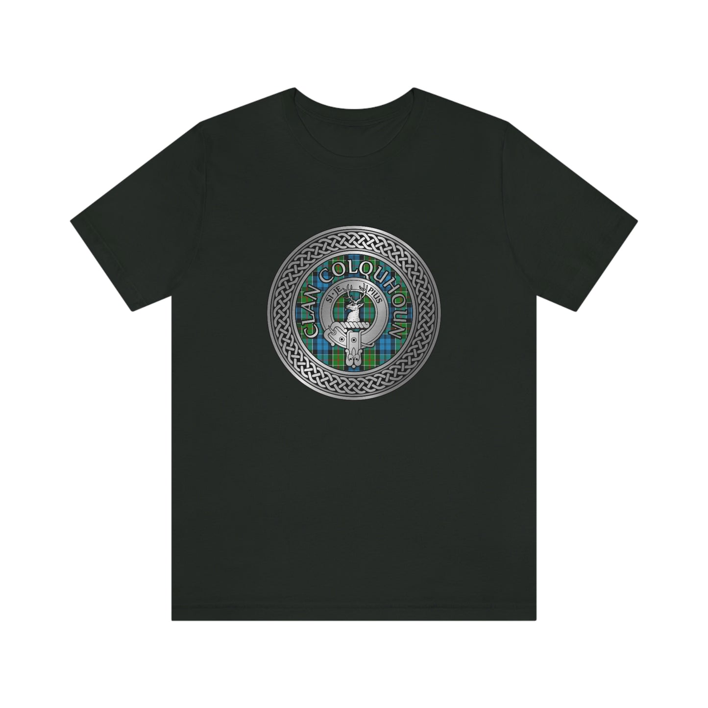 Clan Colquhoun Crest & Tartan Knot T-Shirt