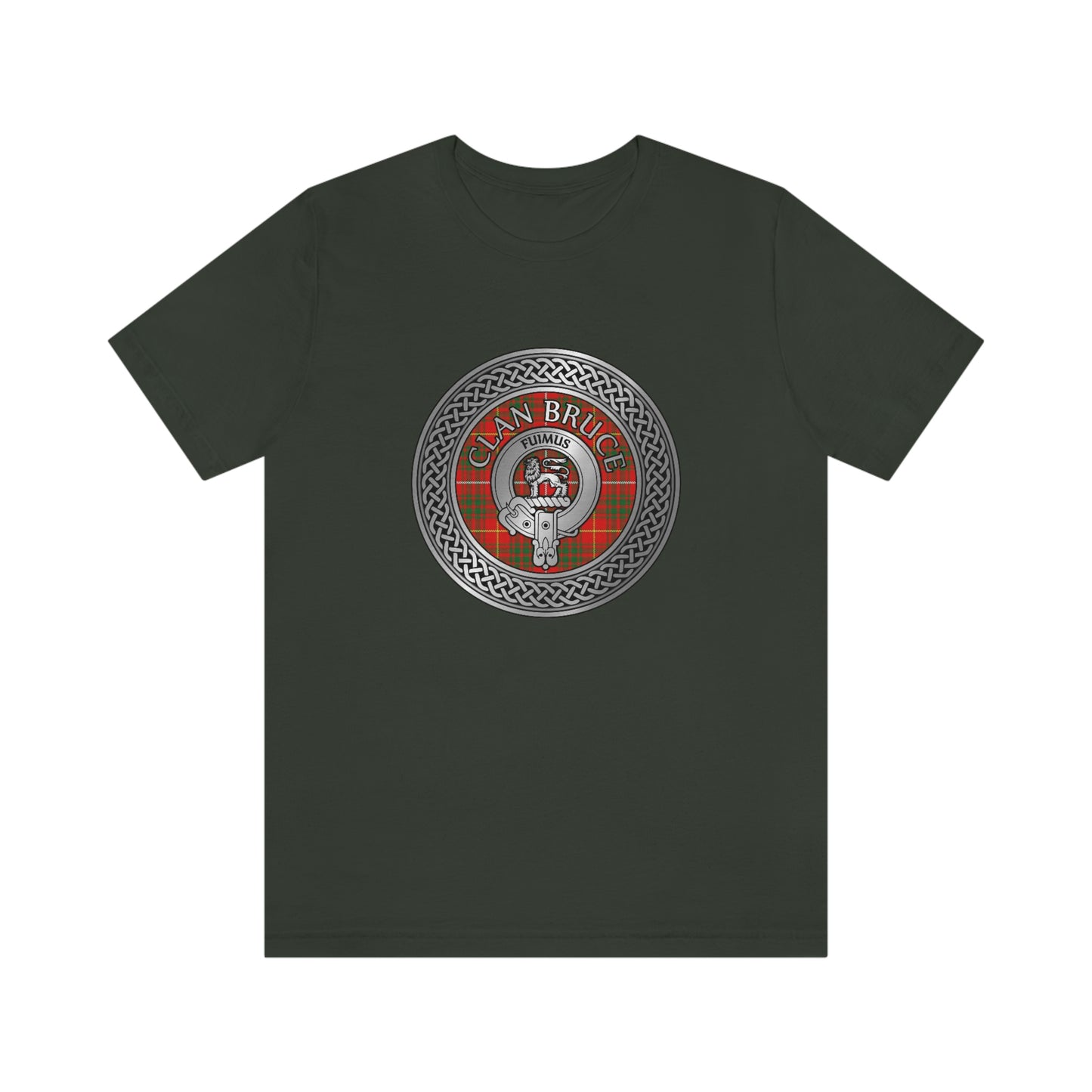 Clan Bruce Crest & Tartan Knot T-Shirt