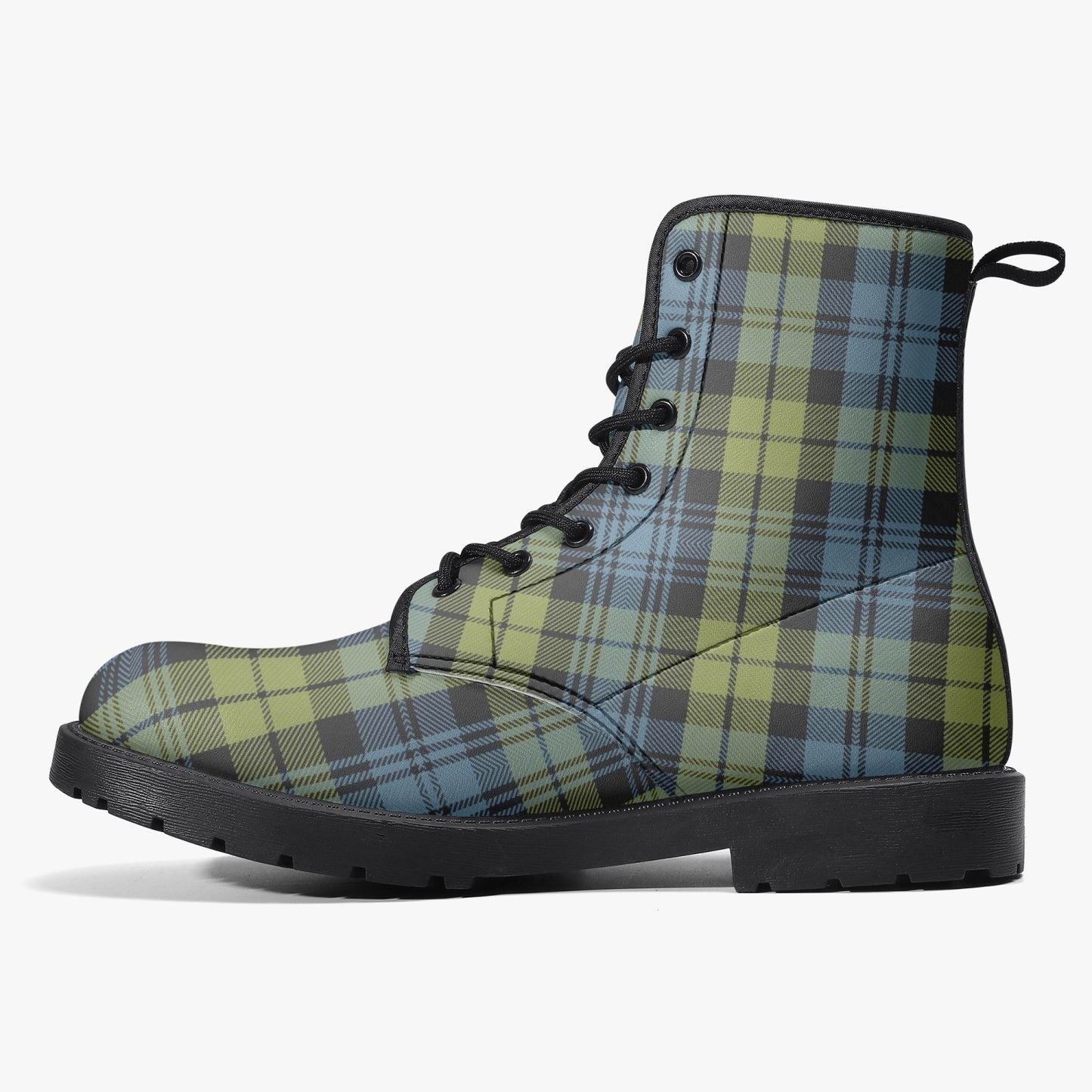 Clan Campbell Crest & Tartan Leather Boots