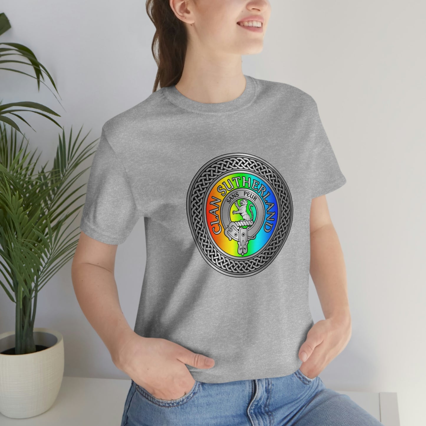 Clan Sutherland Crest & Rainbow Knot T-Shirt