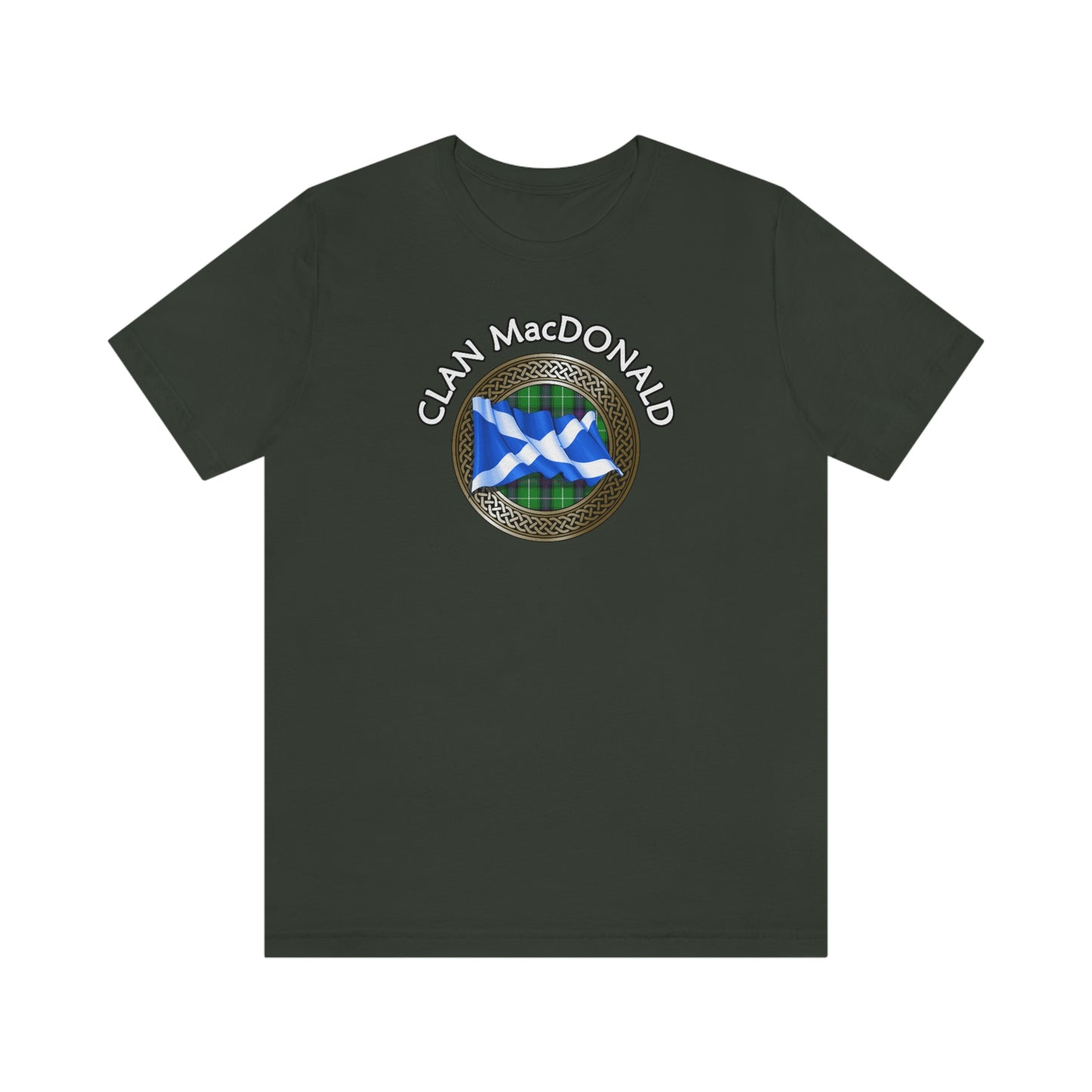 Clan MacDonald Tartan Knot & Flag T-Shirt