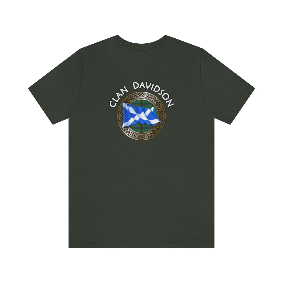 Clan Davidson Tartan Knot & Flag T-Shirt