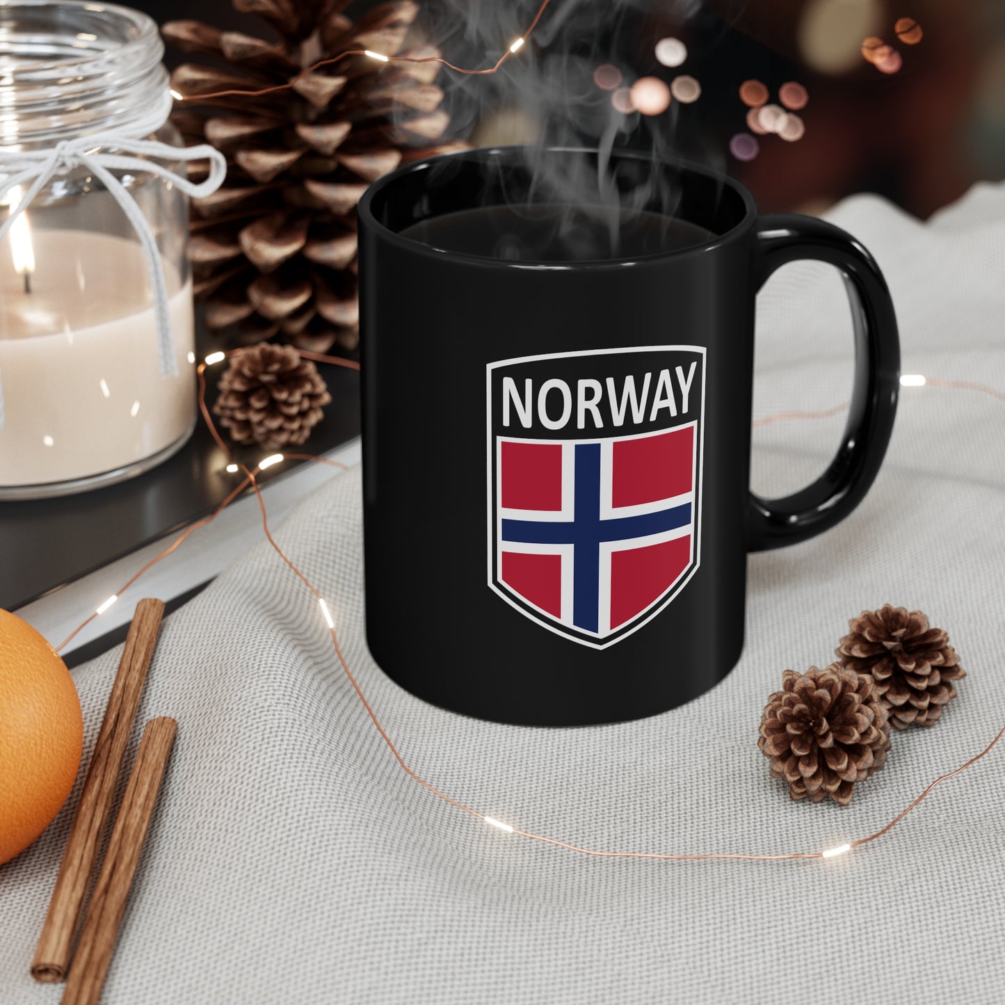 Scandi Nations - Norway 11oz Black Mug