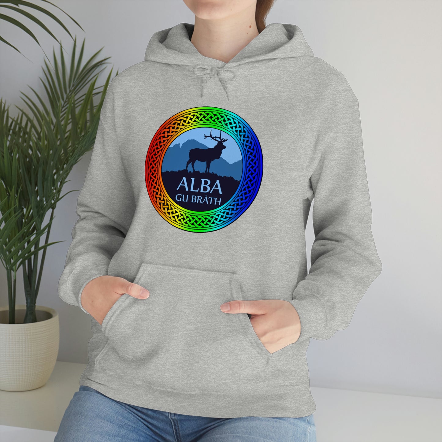 Alba Gu Brath Rainbow Knot Unisex Heavy Blend™ Hooded Sweatshirt