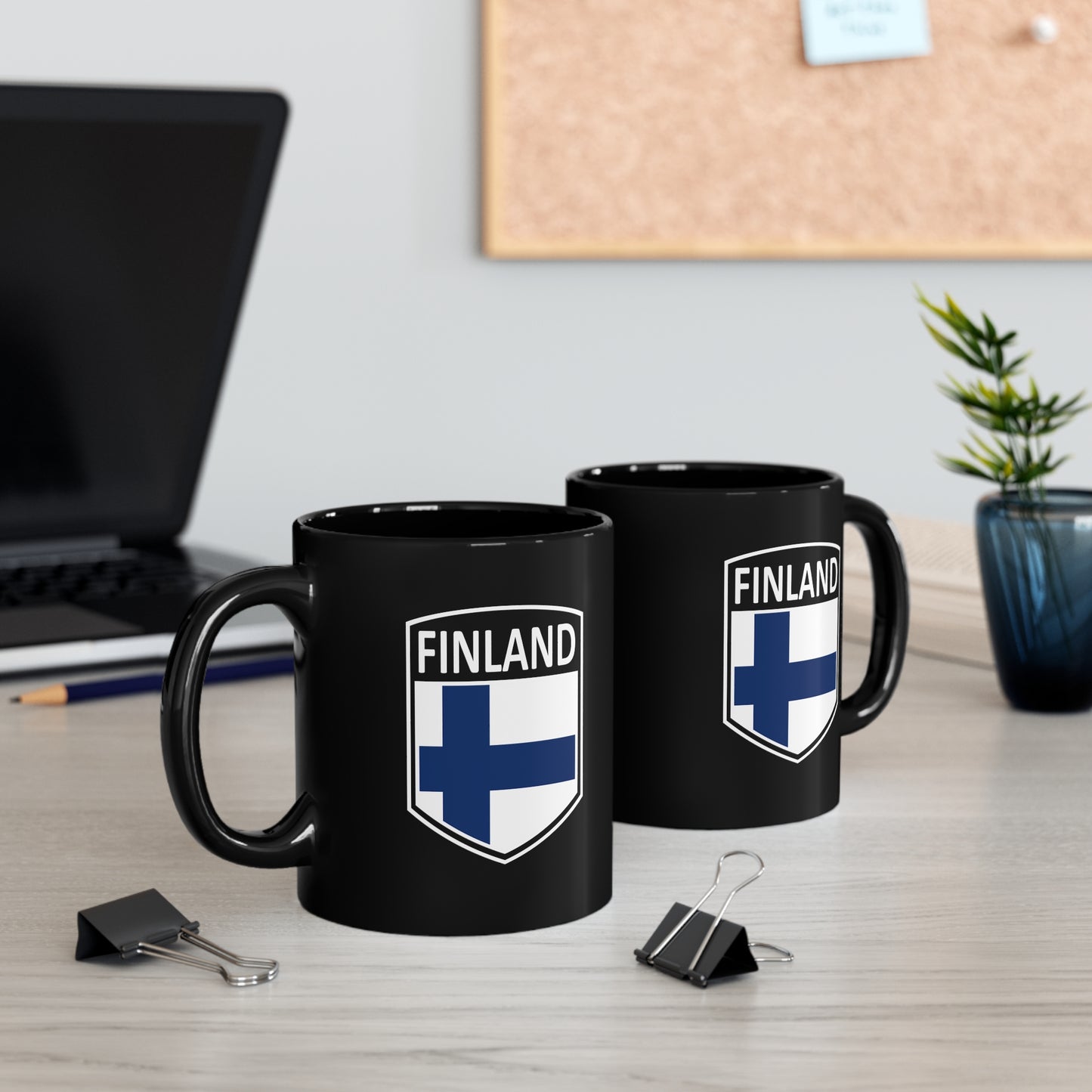 Scandi Nations - Finland  11oz Black Mug