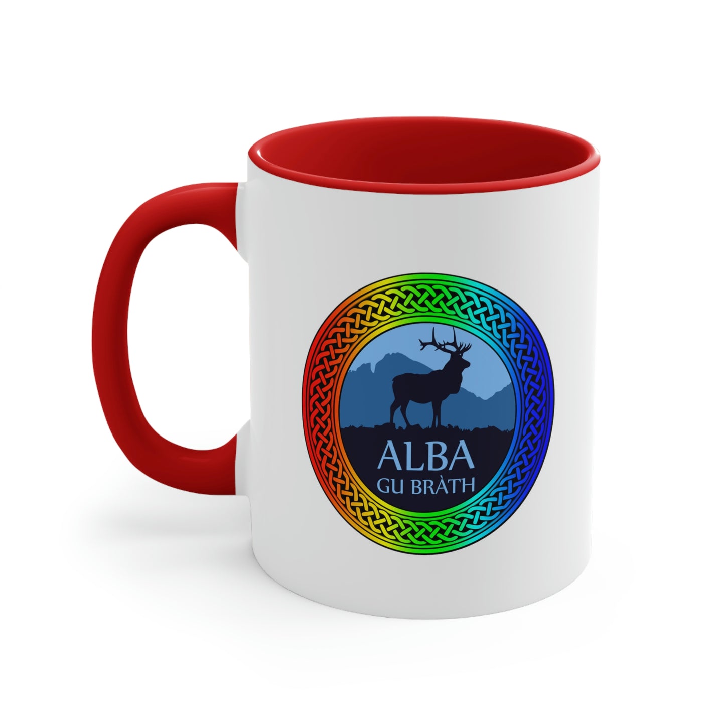 Alba Gu Brath Rainbow Knot Accent Coffee Mug, 11oz