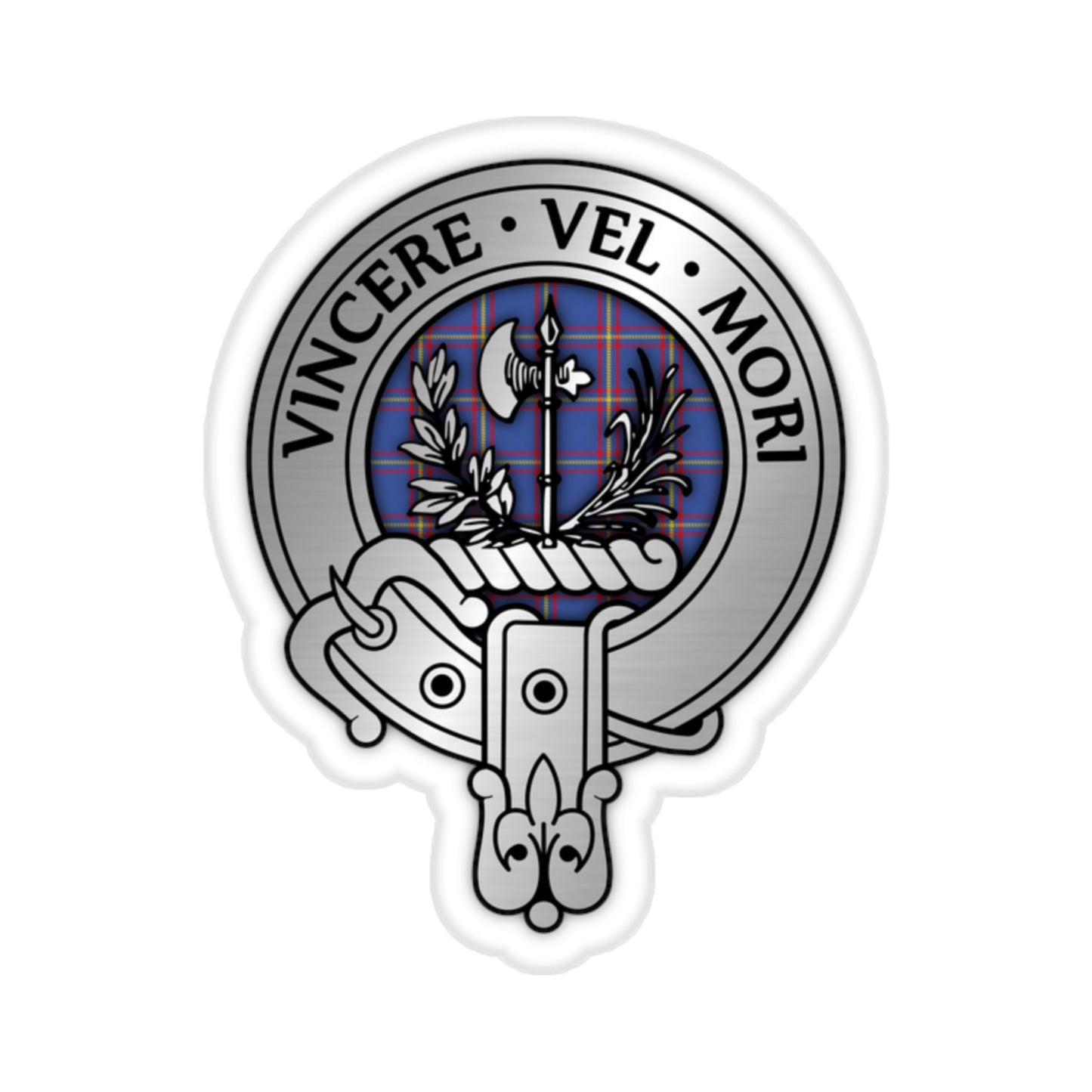 Clan MacLaine Crest & Tartan Kiss-Cut Stickers