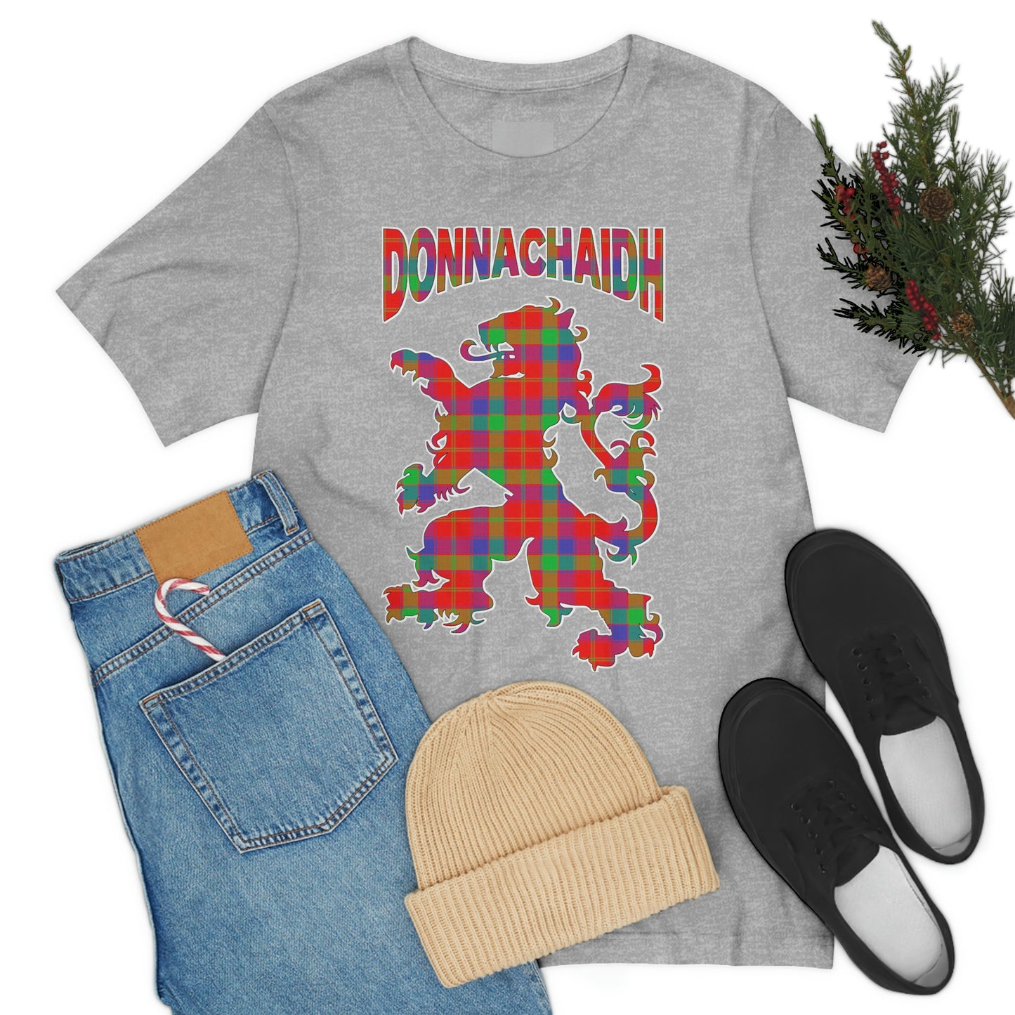 Clan Donnachaidh (Robertson) Tartan Lion Short Sleeve Tee