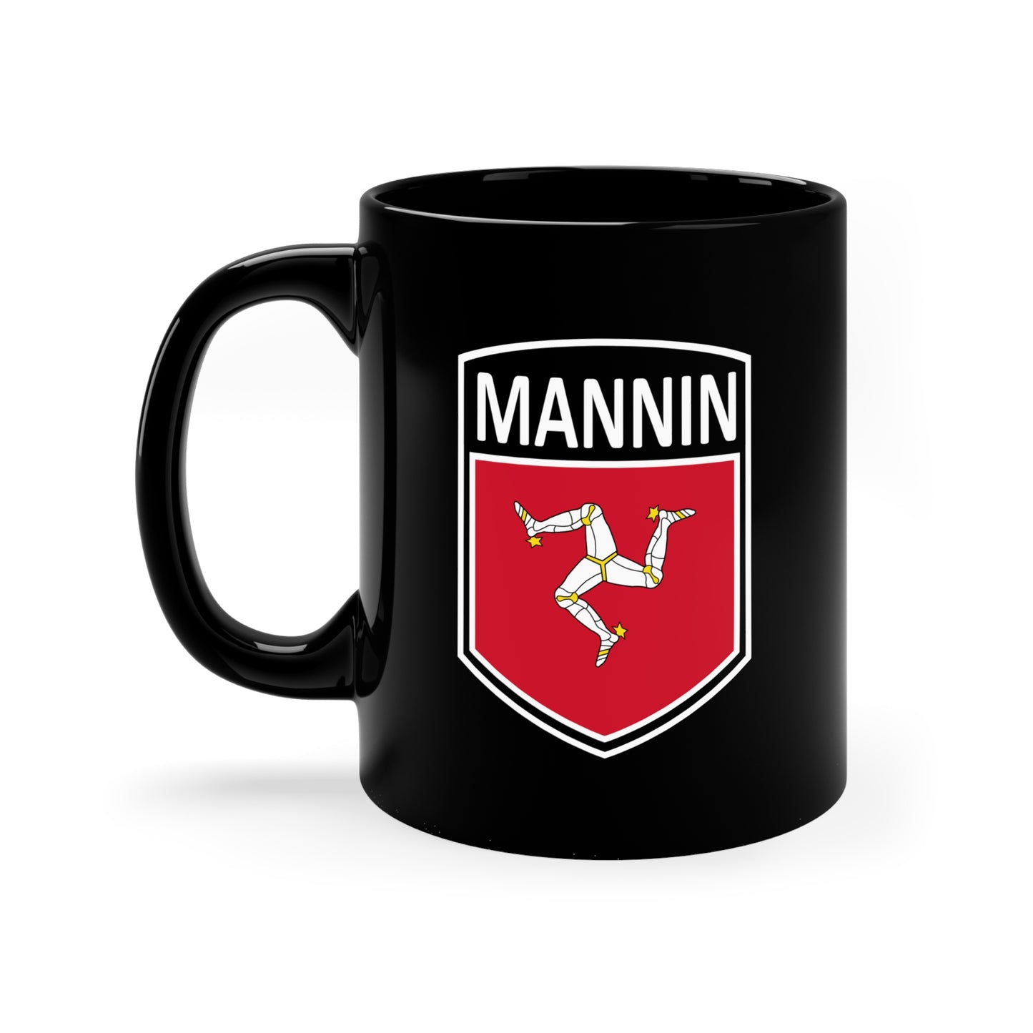 Celtic Nations - Mannin 11oz Black Mug