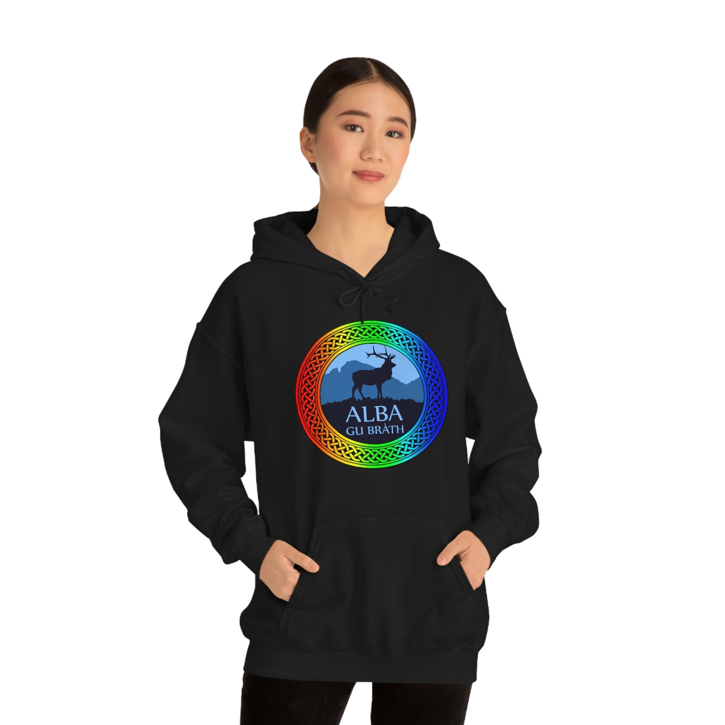 Alba Gu Brath Rainbow Knot Unisex Heavy Blend™ Hooded Sweatshirt