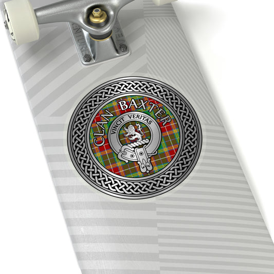 Clan Baxter Crest & Tartan Knot Kiss-Cut Stickers