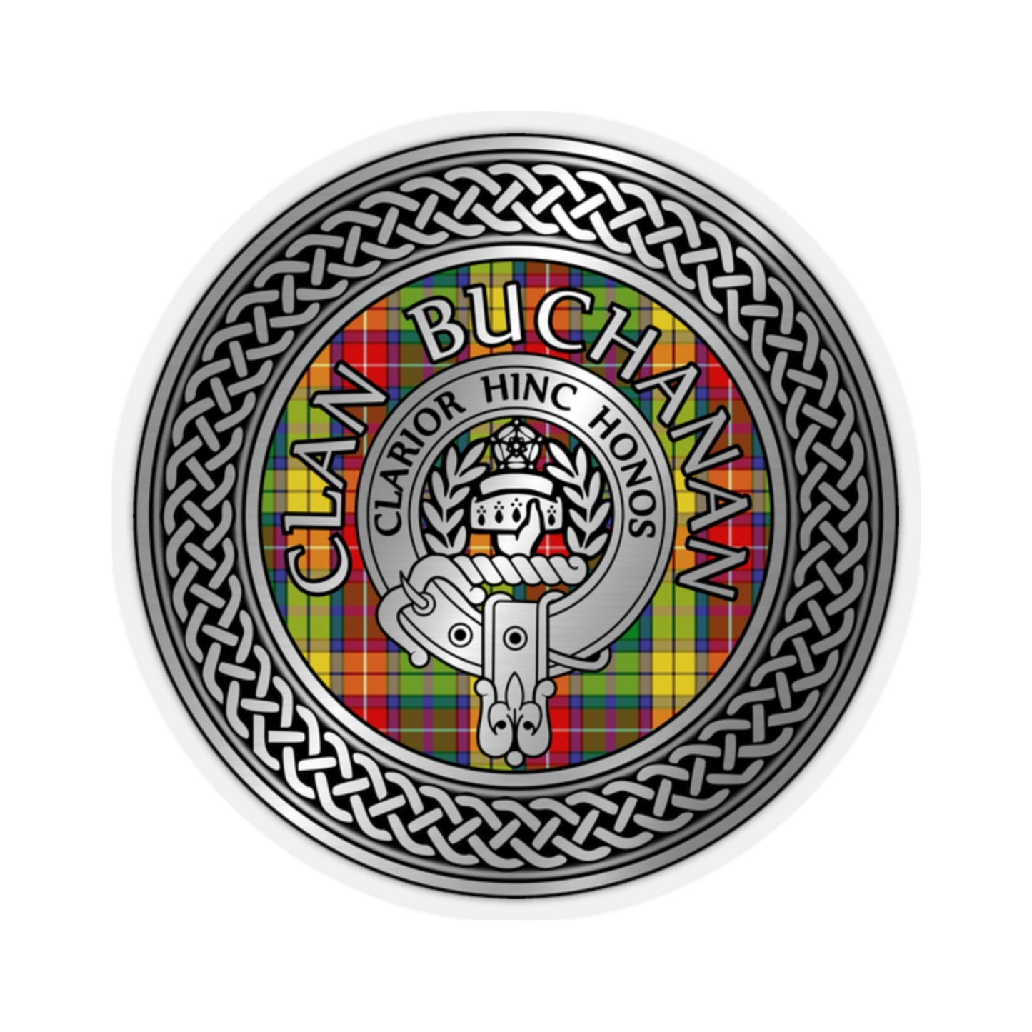 Clan Buchanan Crest & Tartan Kiss-Cut Stickers