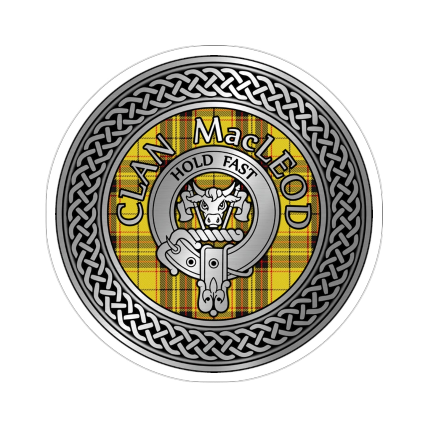 Clan MacLeod Crest & Tartan Kiss-Cut Stickers