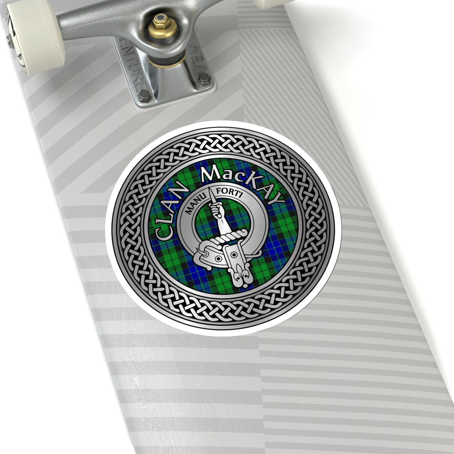 Clan MacKay Crest & Tartan Kiss-Cut Stickers