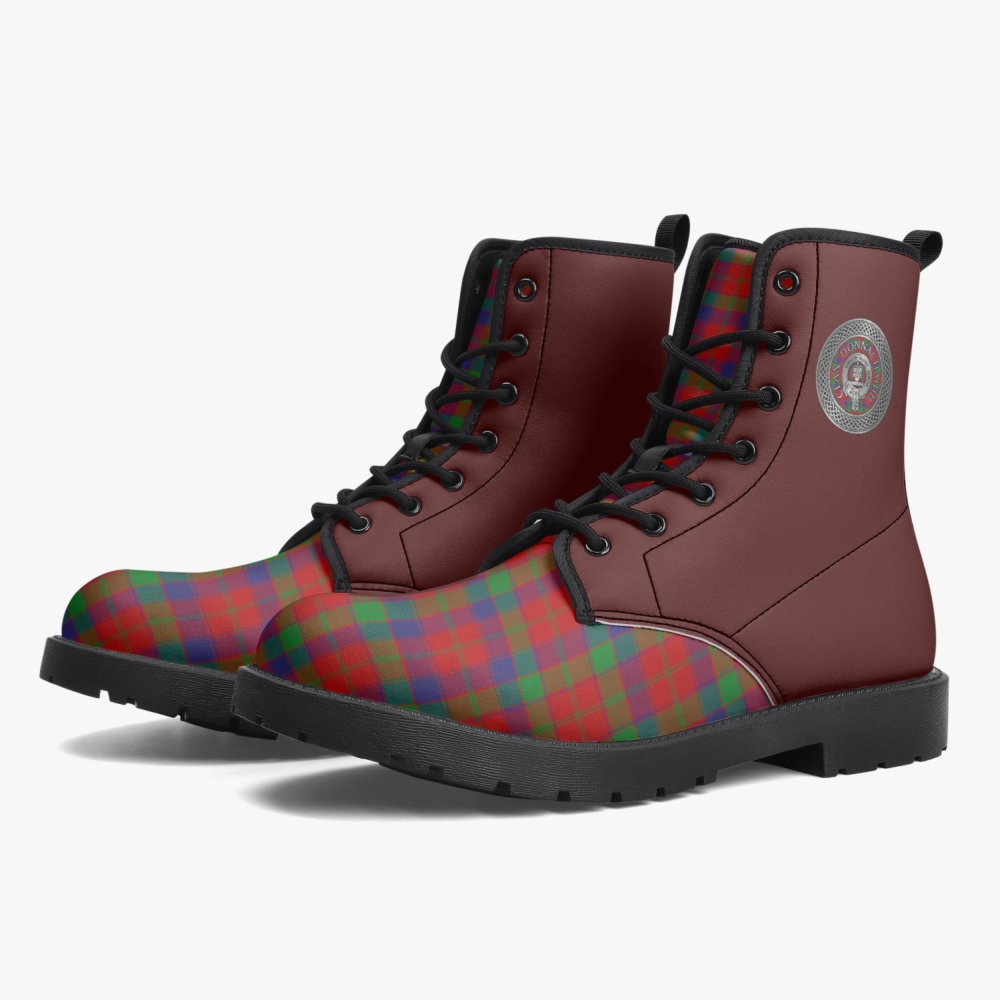 Clan Donnachaidh (Robertson) Crest & Tartan Leather Boots