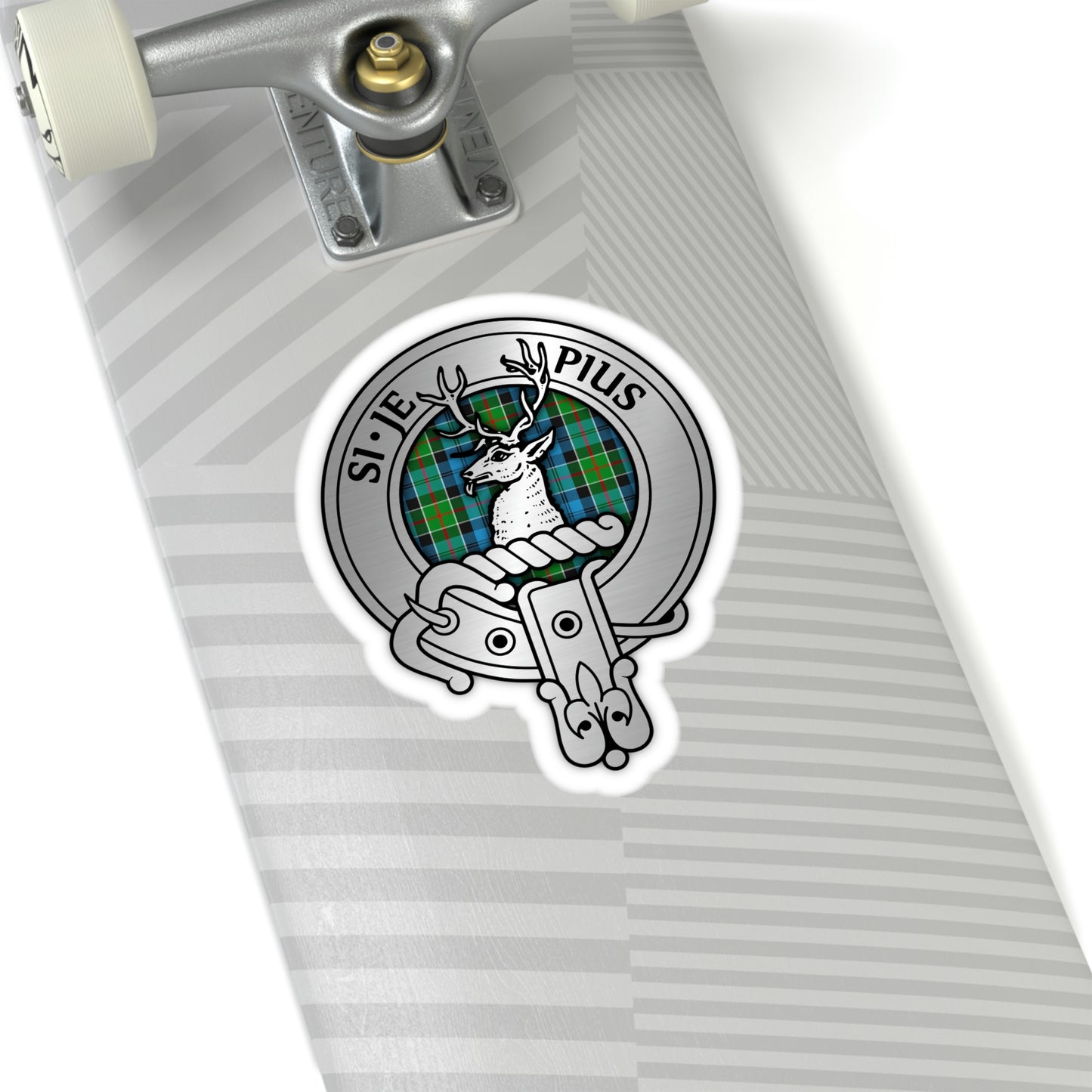 Clan Colquhoun Crest & Tartan Kiss-Cut Stickers