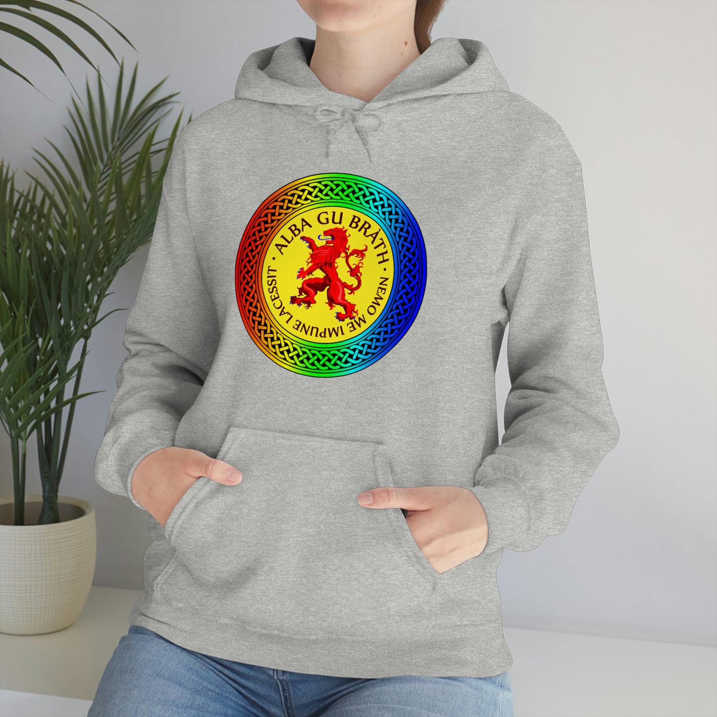 Alba Gu Brath Lion Rampant Rainbow Knot Unisex Heavy Blend™ Hooded Sweatshirt