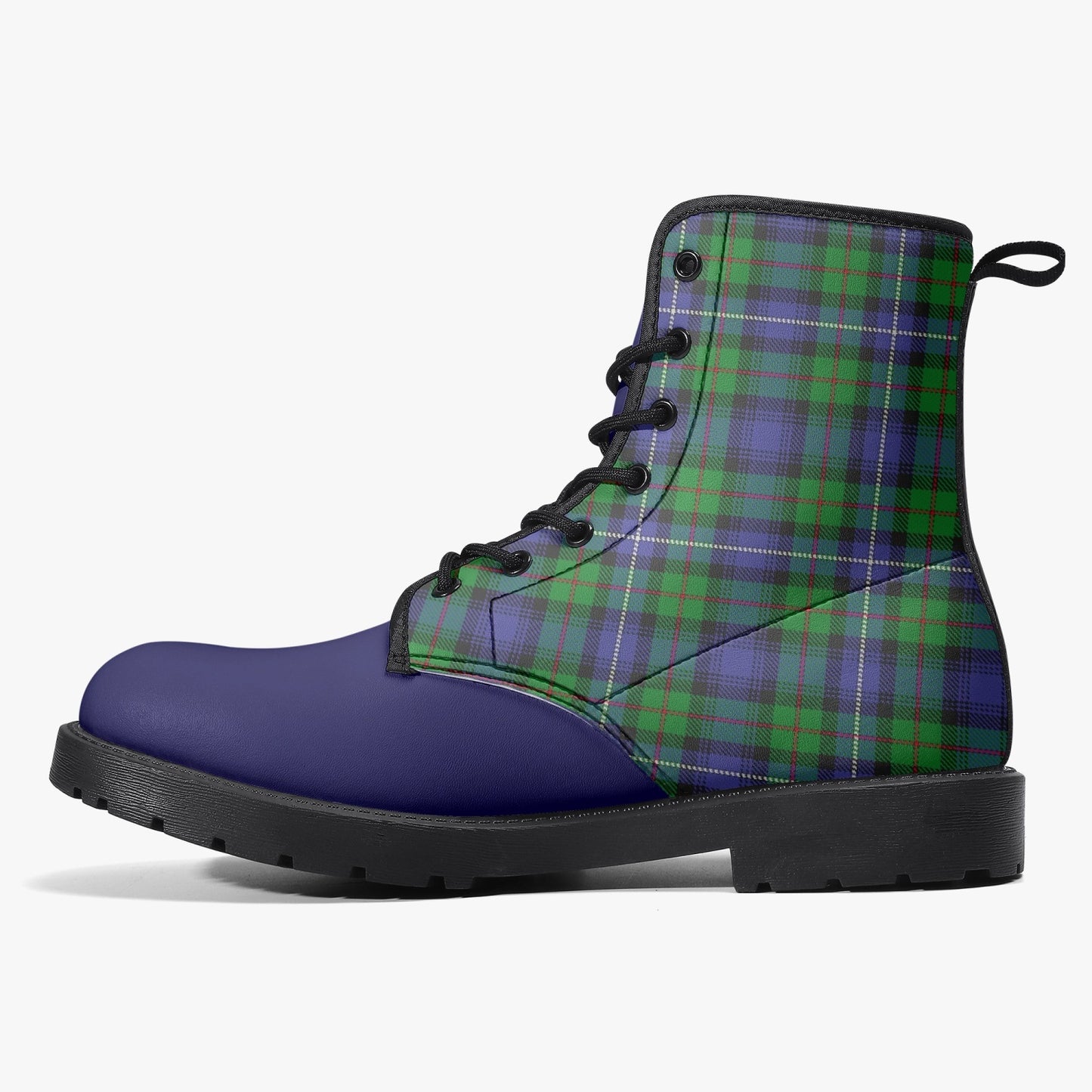 Clan Donnachaidh (Robertson) Crest & Hunting Tartan Leather Boots