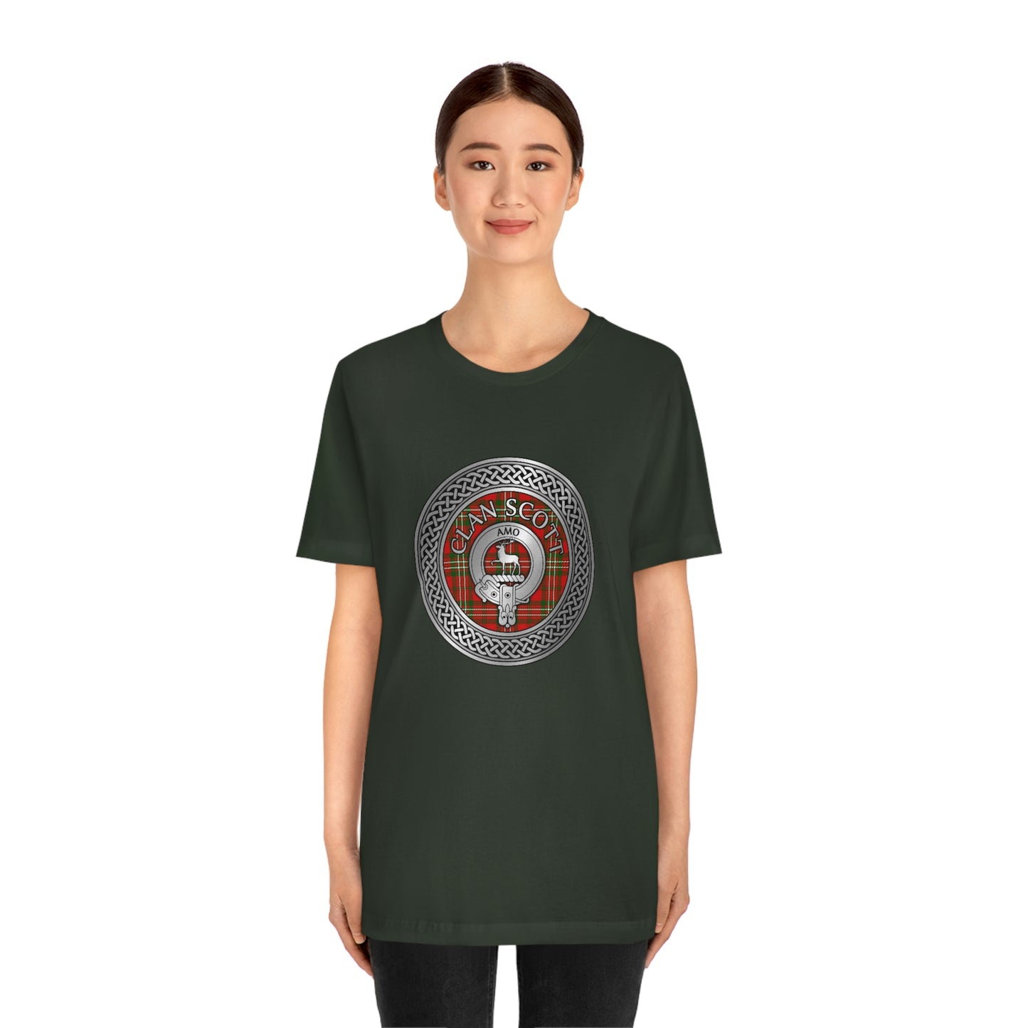 Clan Scott Crest & Tartan Knot T-Shirt