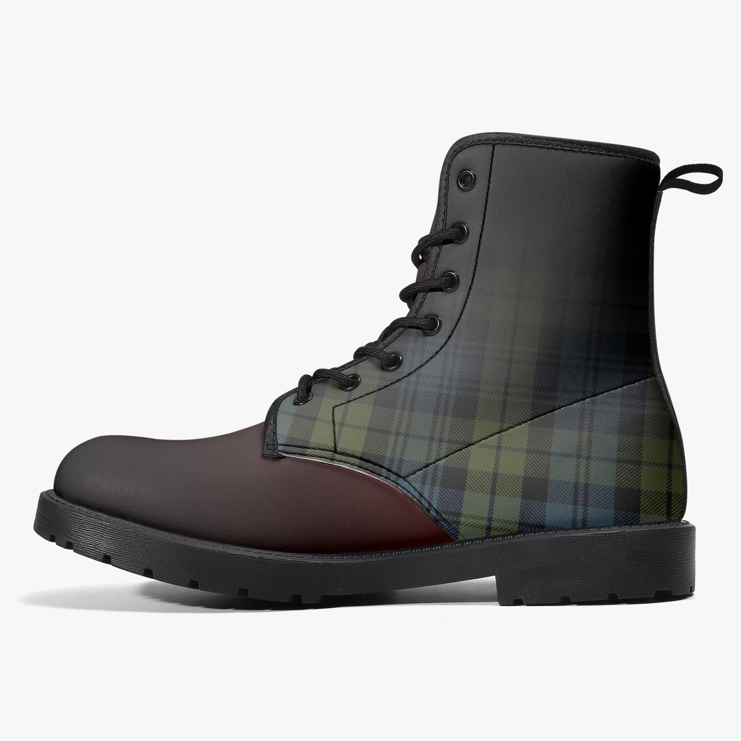 Clan Campbell Crest & Tartan Leather Boots