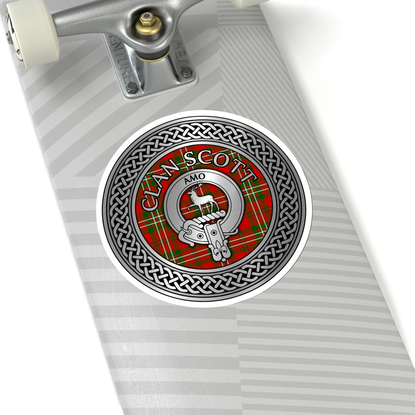 Clan Scott Crest & Tartan Kiss-Cut Stickers