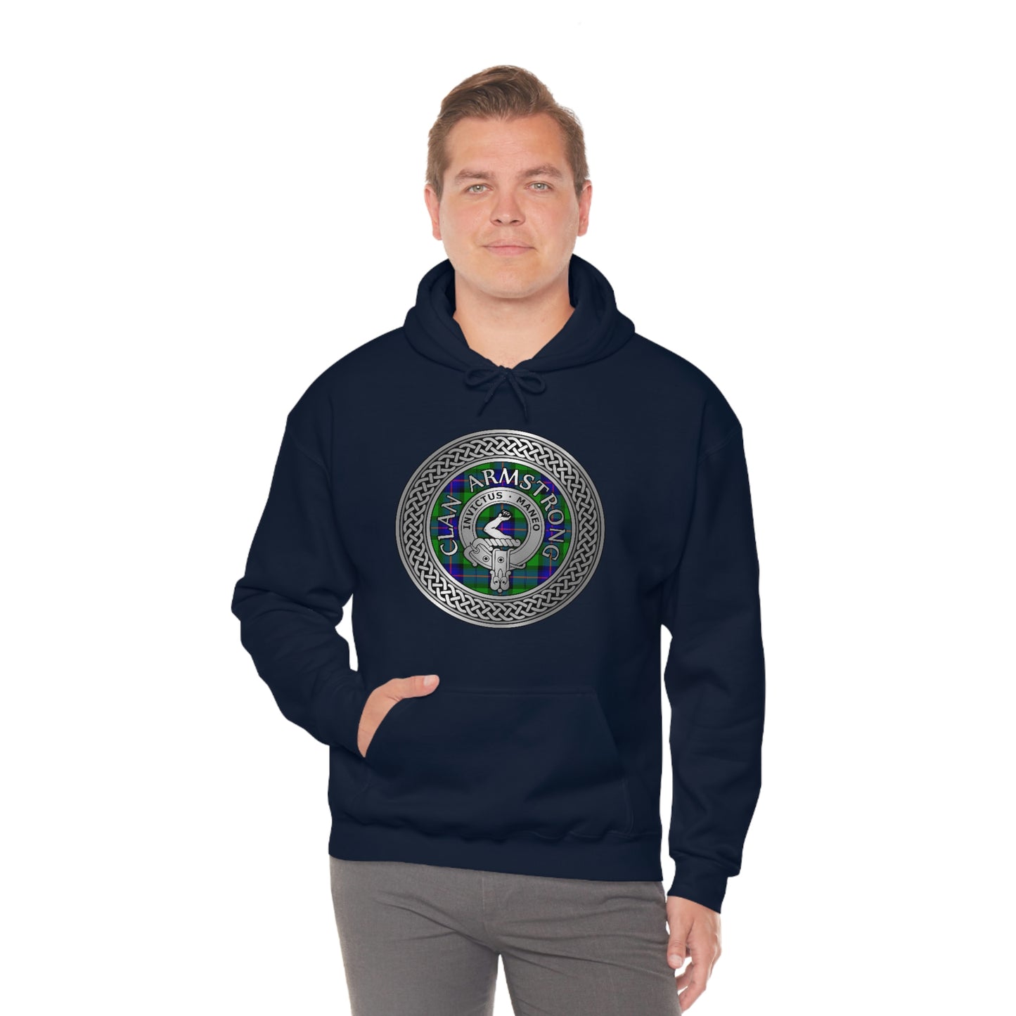 Clan Armstrong Crest & Tartan Unisex Heavy Blend™ Hooded Sweatshirt