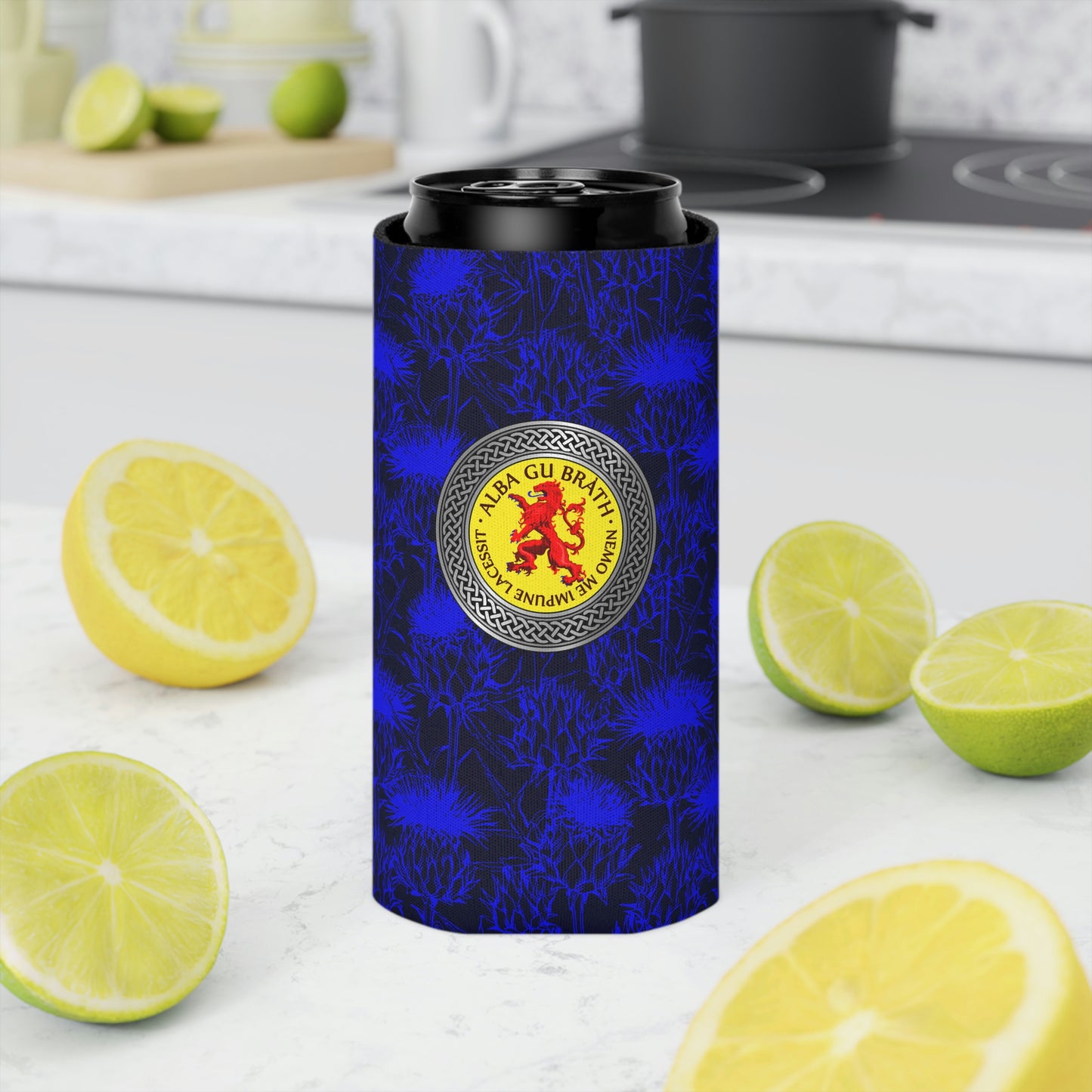 Clan MacLaren Crest & Tartan Celtic Knot Can Cooler